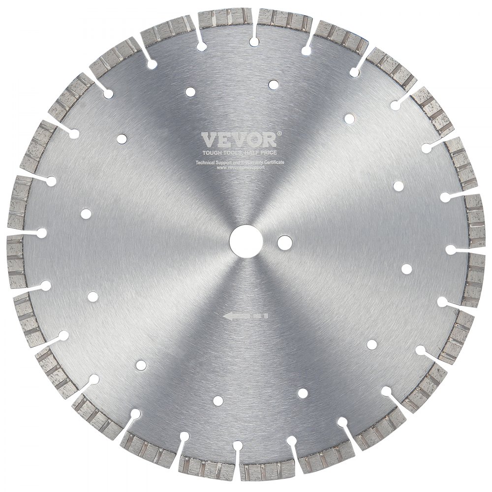 VEVOR Diamond Blade 12 ιντσών Λεπίδα πριονιού σκυροδέματος υγρά ή στεγνά κυματιστά δόντια 0,47 ιντσών