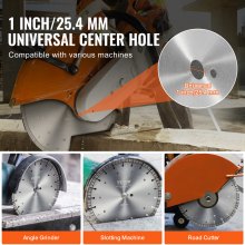 VEVOR Diamond Blade 12inch Concrete Saw Blade Wet or Dry 0.47inch Wavy Teeth