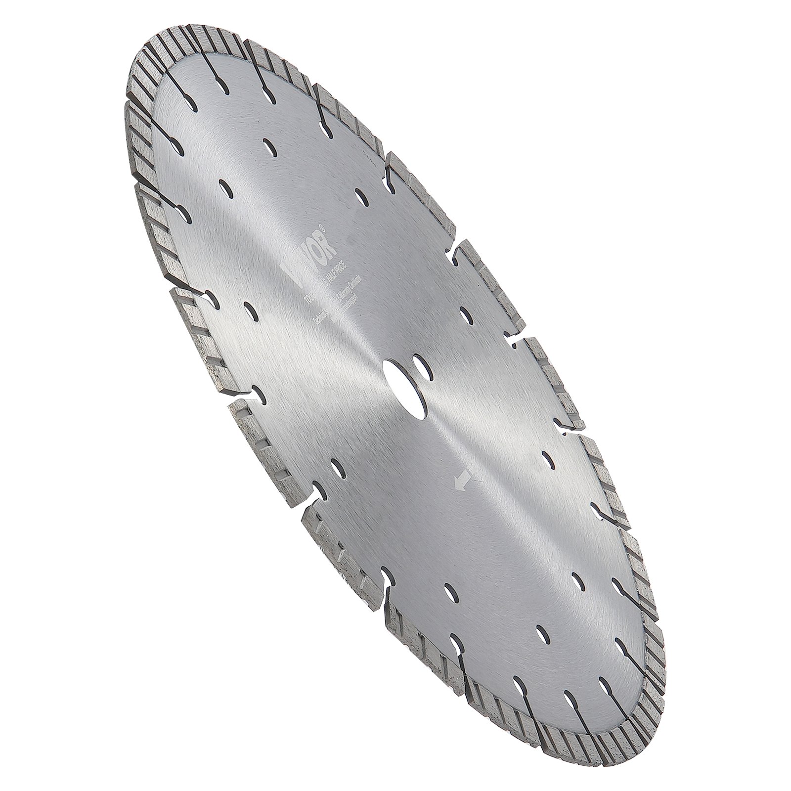 VEVOR Diamond Blade, 12inch/300mm Concrete Saw Blade Wet or Dry, 0.47inch/12mm Wavy Teeth Diamond Segment Blade, Universal 1 inch/25.4 mm Center Hole Diameter, for Concrete Cement Board Tile Brick