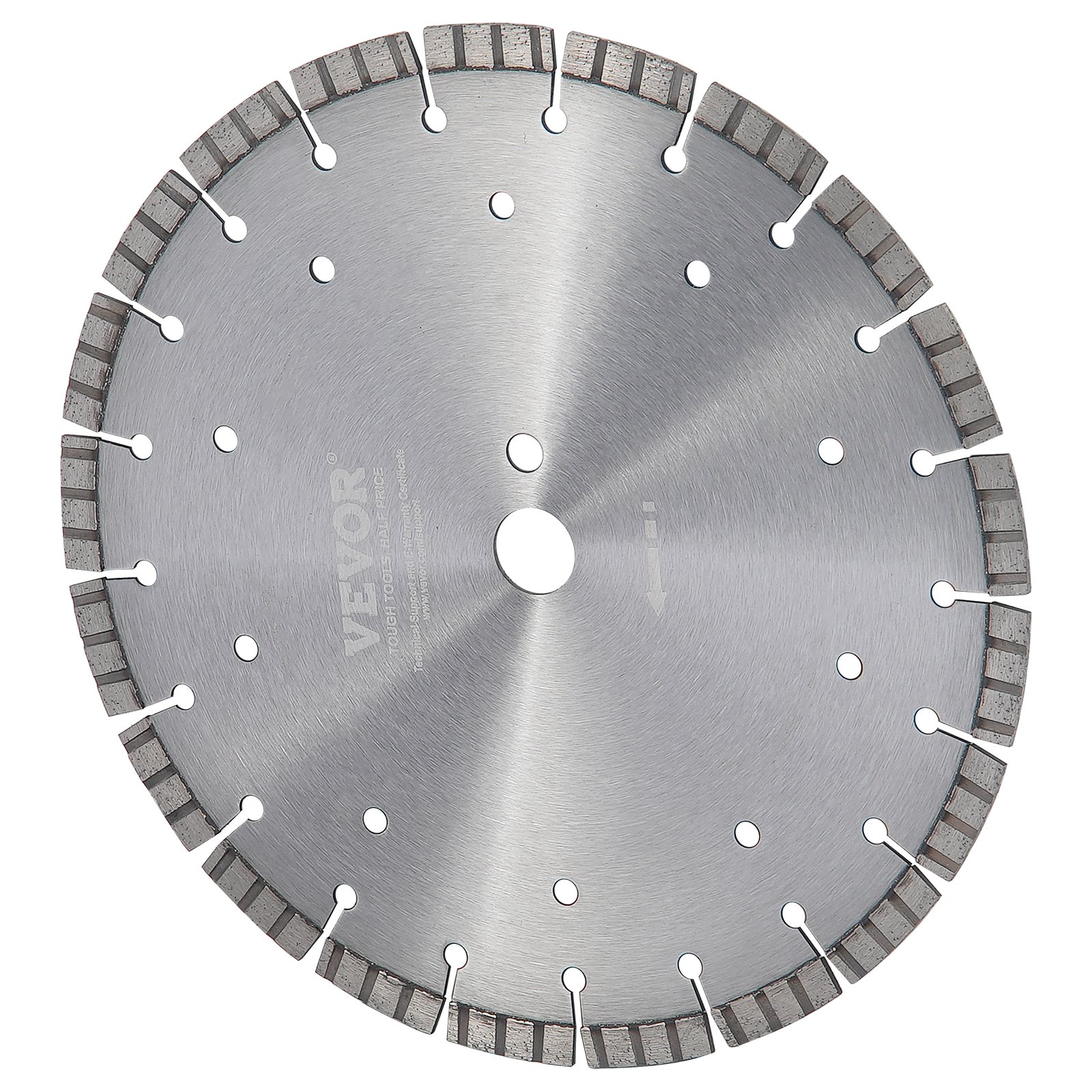 VEVOR Diamond Blade, 12inch/300mm Concrete Saw Blade Wet or Dry, 0.47inch/12mm Wavy Teeth Diamond Segment Blade, Universal 1 inch/25.4 mm Center Hole Diameter, for Concrete Cement Board Tile Brick