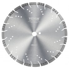 VEVOR Diamond Blade 14inch Concrete Saw Blade Wet or Dry 0.39inch Slanted Teeth