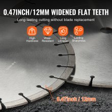 VEVOR Diamond Blade 14inch Concrete Saw Blade Wet or Dry 0.47inch Flat Teeth