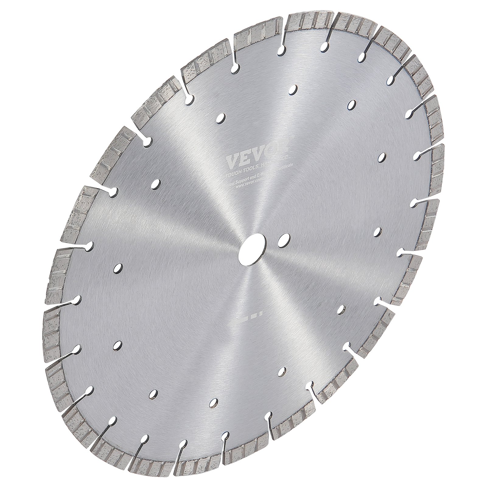 VEVOR Diamond Blade, 14inch/350mm Concrete Saw Blade Wet or Dry, 0.47inch/12mm Wavy Teeth Diamond Segment Blade, Universal 1 inch/25.4 mm Center Hole Diameter, for Concrete Cement Board Tile Brick