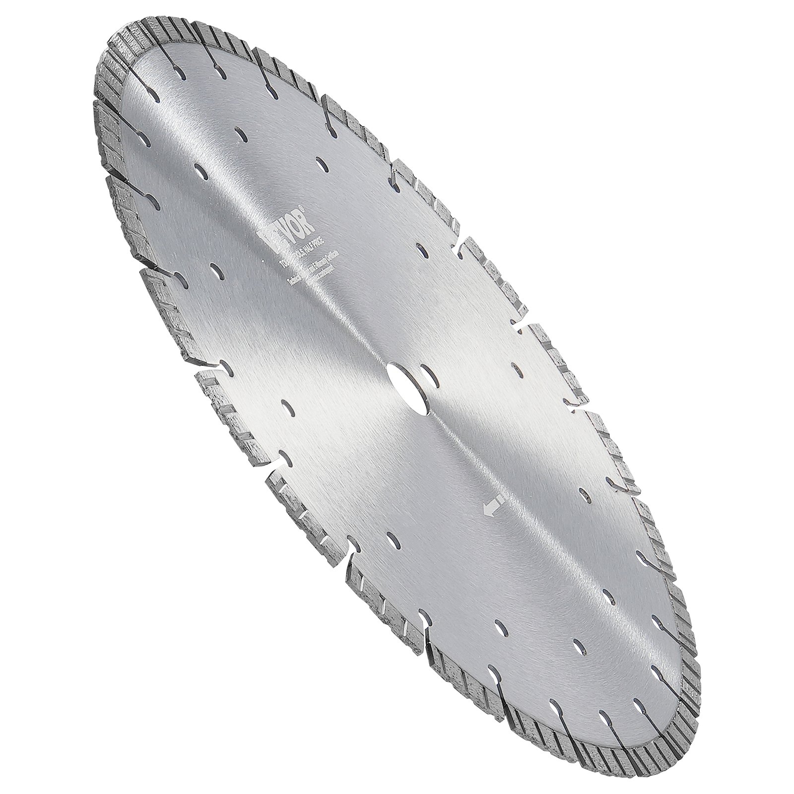 VEVOR Diamond Blade, 14inch/350mm Concrete Saw Blade Wet or Dry, 0.47inch/12mm Wavy Teeth Diamond Segment Blade, Universal 1 inch/25.4 mm Center Hole Diameter, for Concrete Cement Board Tile Brick