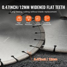 VEVOR Diamond Blade 16inch Concrete Saw Blade Wet or Dry 0.47inch Flat Teeth