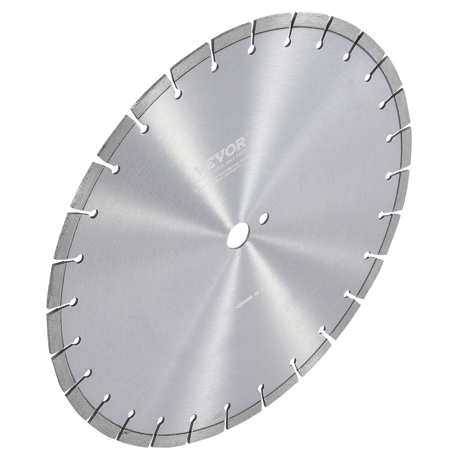 VEVOR Diamond Blade, 16inch/400mm Concrete Saw Blade Wet or Dry, 0.47inch/12mm Flat Teeth Diamond Segment Blade, Universal 1 inch/25.4 mm Center Hole Diameter, for Concrete Cement Board Tile Brick