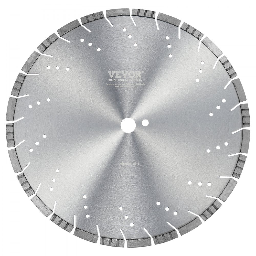 VEVOR Diamond Blade 16inch Concrete Saw Blade Wet or Dry 0.47inch Slanted Teeth