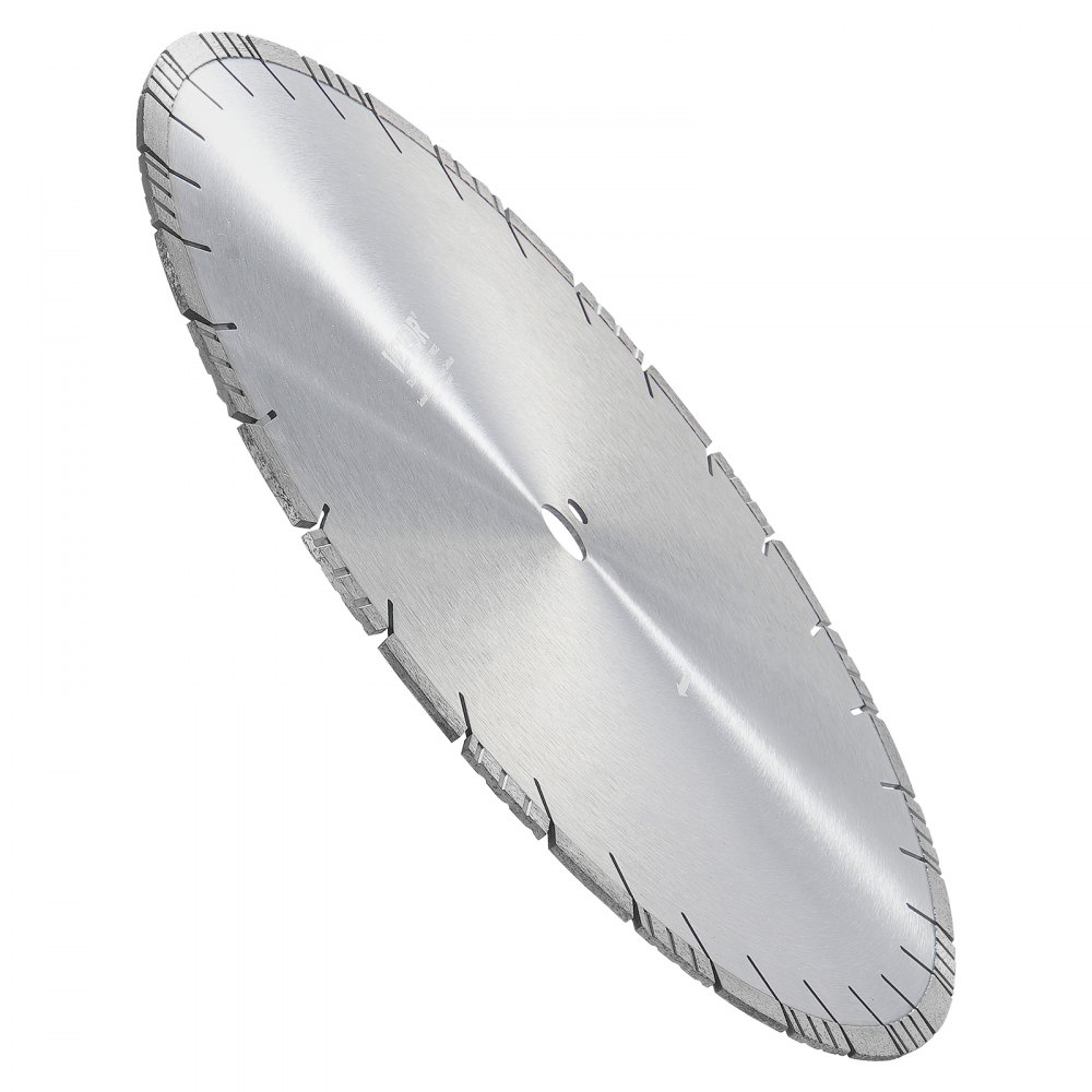 VEVOR Diamond Blade, 18inch/450mm Concrete Saw Blade Wet or Dry, 0.47inch/12mm Slanted Teeth Diamond Segment Blade, Universal 1 inch/25.4 mm Center Hole Diameter, for Concrete Cement Board Tile Brick