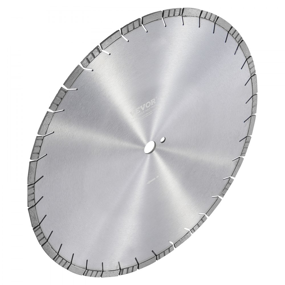 VEVOR Diamond Blade, 20inch/500mm Concrete Saw Blade Wet or Dry, 0.47inch/12mm Slanted Teeth Diamond Segment Blade, Universal 1 inch/25.4 mm Center Hole Diameter, for Concrete Cement Board Tile Brick