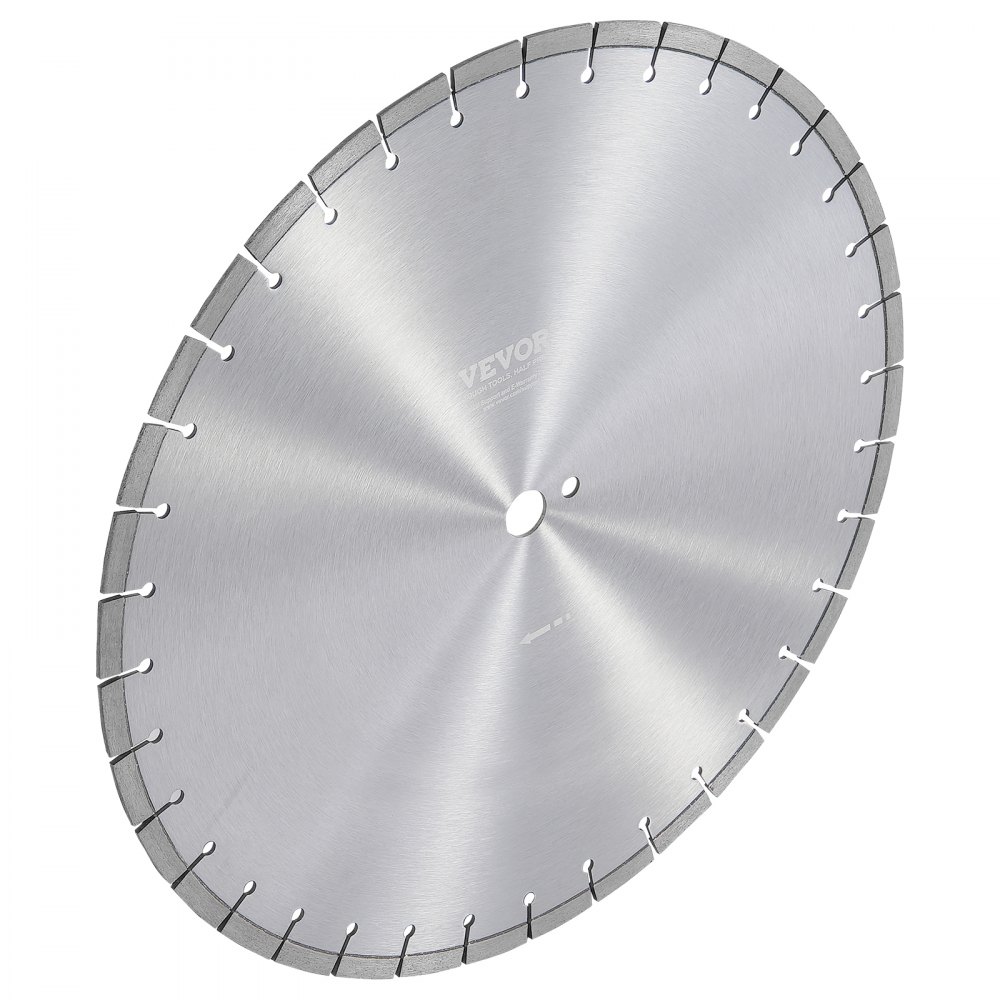 VEVOR Diamond Blade, 20inch/500mm Concrete Saw Blade Wet or Dry, 0.47inch/12mm Flat Teeth Diamond Segment Blade, Universal 1 inch/25.4 mm Center Hole Diameter, for Concrete Cement Board Tile Brick
