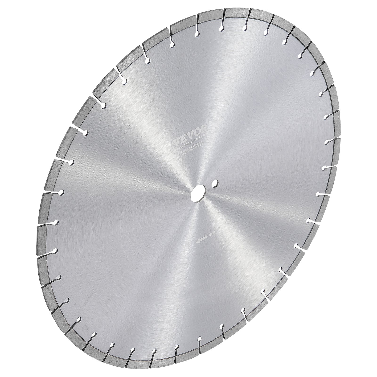 VEVOR Diamond Blade, 20inch/500mm Concrete Saw Blade Wet or Dry, 0.47inch/12mm Flat Teeth Diamond Segment Blade, Universal 1 inch/25.4 mm Center Hole Diameter, for Concrete Cement Board Tile Brick