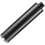 black VEVOR core drill bit with grooved cylindrical design and flat top.
