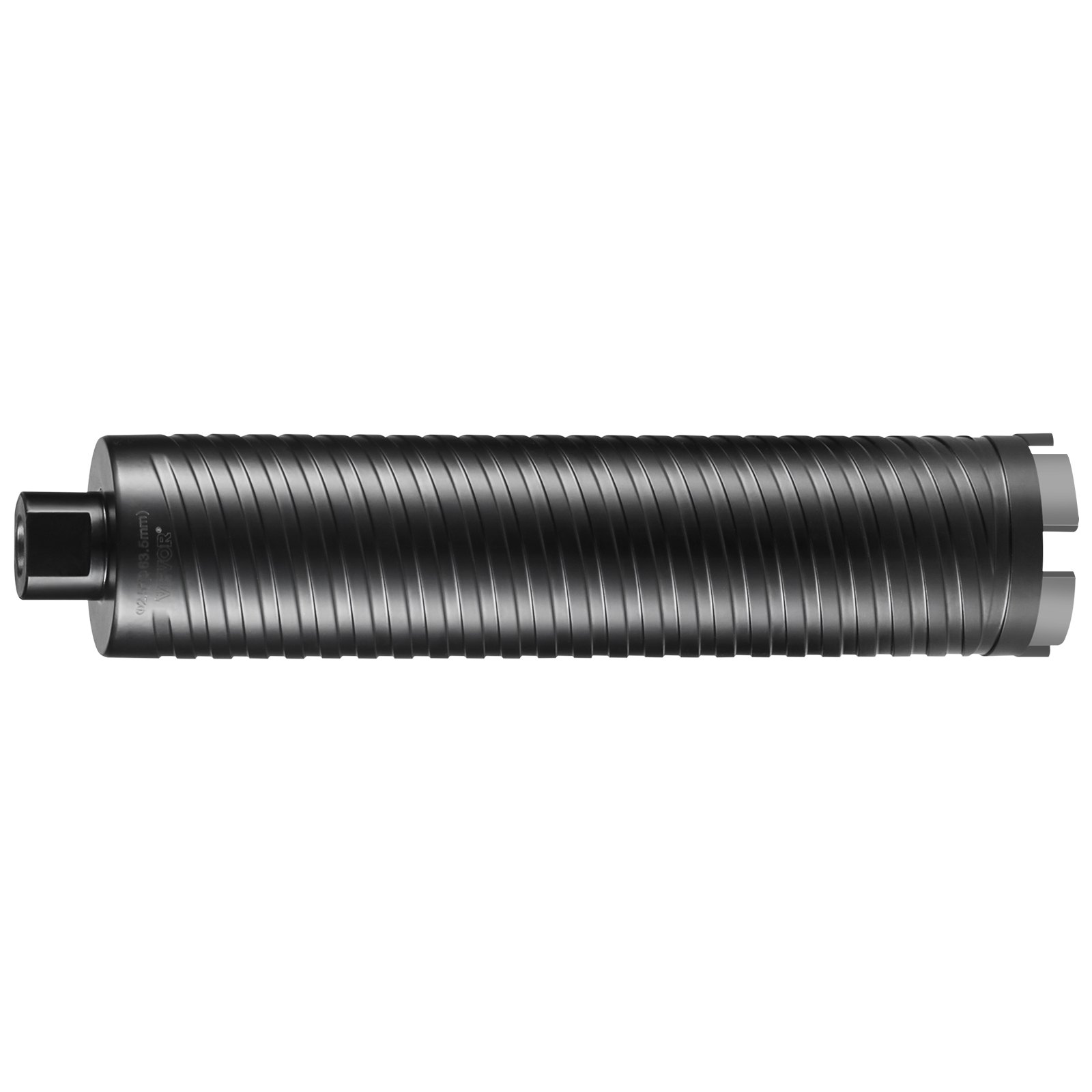 VEVOR core drill bit with grooved surface and hexagonal connector, designed for efficient drilling.