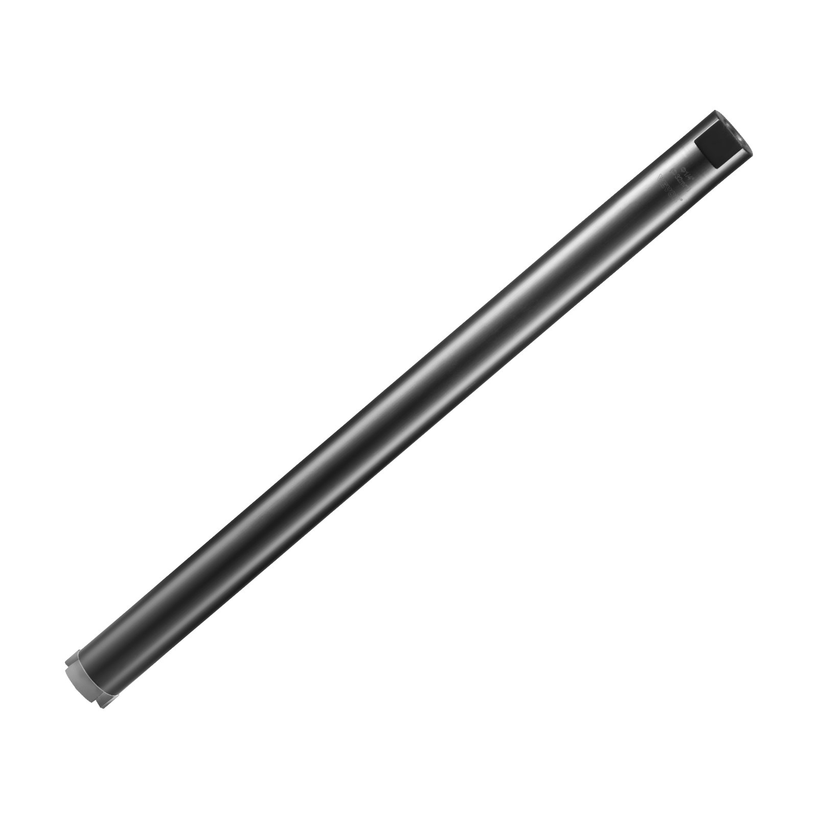 black VEVOR diamond core drill bit with a cylindrical shape and metallic finish.