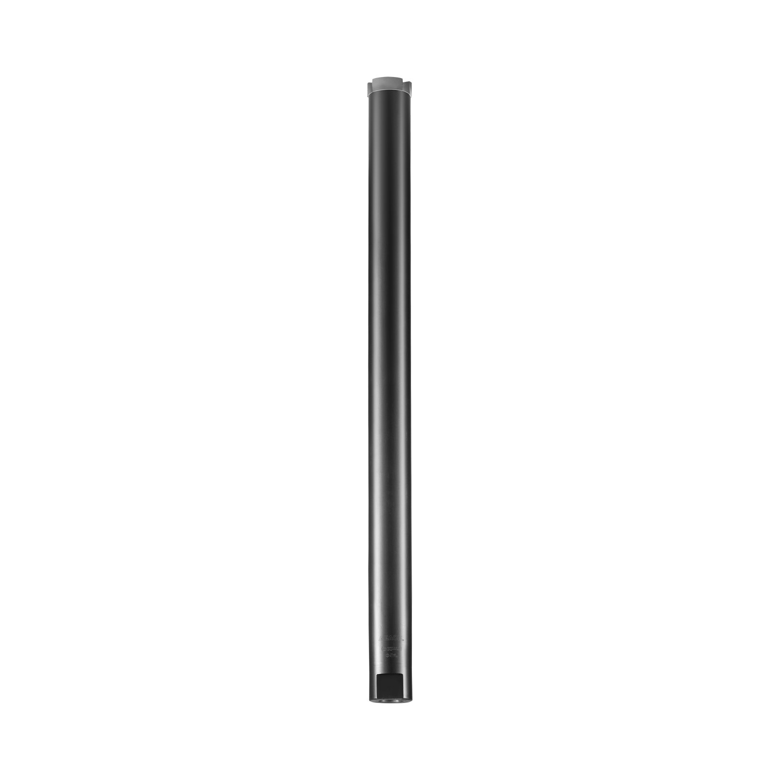 VEVOR diamond core drill bit, long black cylindrical body with a metal cutting edge at the top.