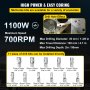 VEVOR Magnetic Drill Press 1100W Magnetic Base Drill 10000N Magnet Force 11PCS Cutter Kit Mag Drill with 1-1/3 inch (35mm) Boring Diameter 700 RPM Portable Electric Mag Drill Press w/11PCS Cutter Kit