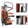 Vevor Magnetic Drill Pressmagnetic Base Drill 10000 N Force 1100w 11pcs Cutter