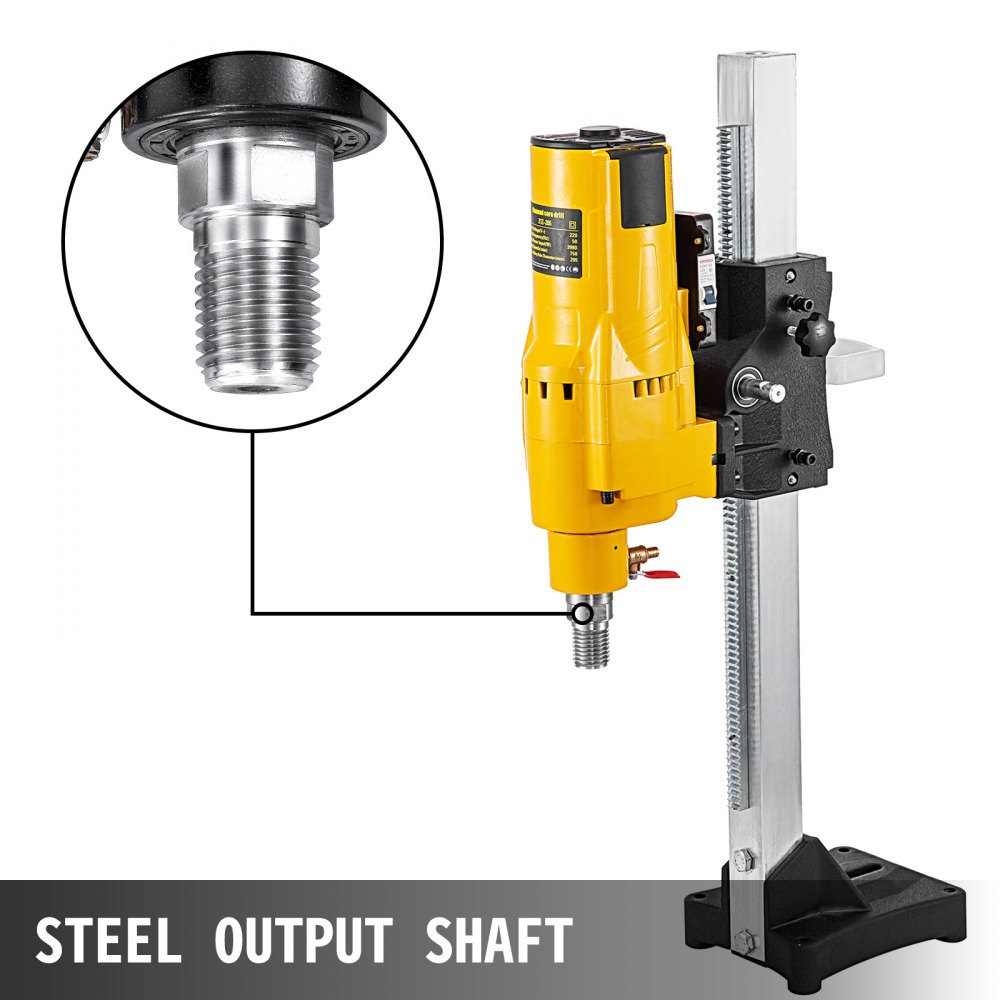 8'' Diamond Core Drill Concrete Drilling Machine with Stand & Drill Bits 3980W