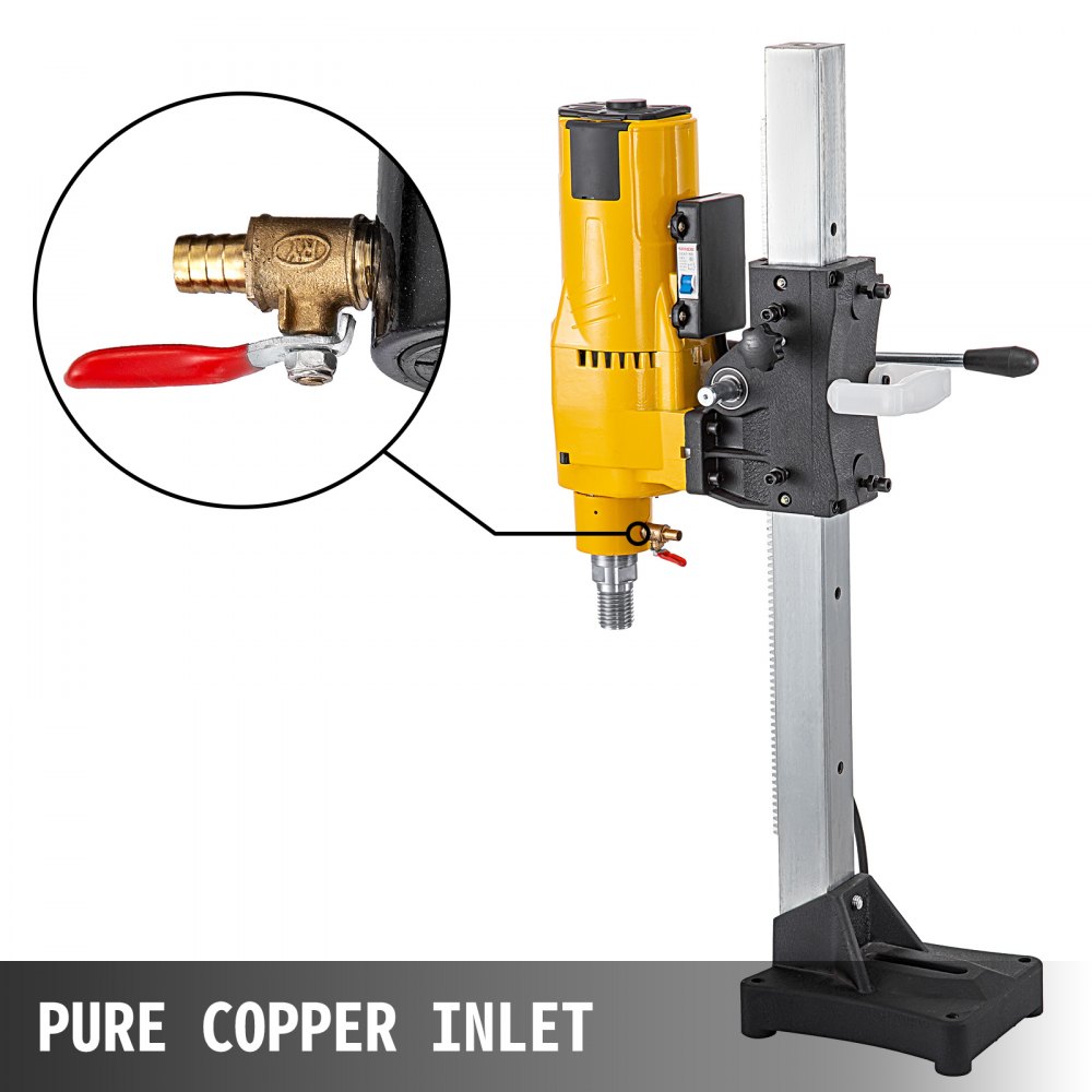 8'' Diamond Core Drill Concrete Drilling Machine with Stand & Drill Bits 3980W