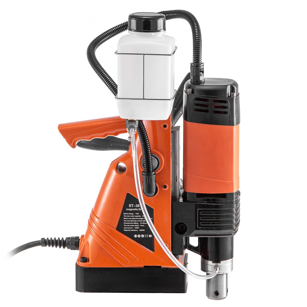 VEVOR Magnetic Drill Press 1100W Magnetic Base Drill 10000N Magnet Force 6PCS Cutter Kit Mag Drill with 1-1/3 inch (35mm) Boring Diameter 700 RPM Portable Electric Mag Drill Press w/6PCS Cutter Kit