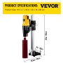 VEVOR Core Drill Machine 305 MM 12 Inches Core Drill Rig Powerful Rugged Diamond Concrete Core Drill 110V 500 r/min Core Drill Rig with Stand Tool Wet Dry Concrete Brick Block Drilling 4800W