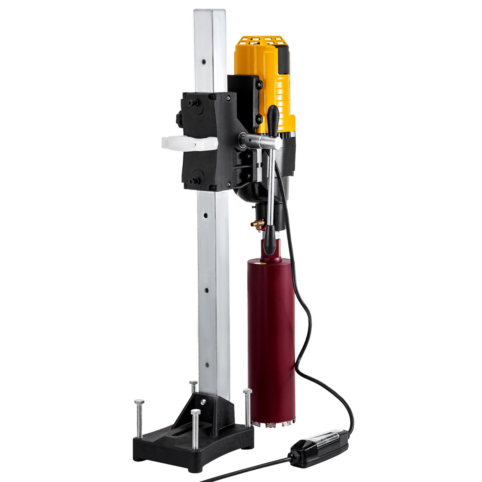 VEVOR Core Drill Machine 305 MM 12 Inches Core Drill Rig Powerful Rugged Diamond Concrete Core Drill 220V 500 r/min Core Drill Rig with Stand Tool Wet Dry Concrete Brick Block Drilling 4800W