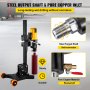 VEVOR Core Drill Machine 305 MM 12 Inch Core Drill Rig Powerful Rugged Diamond Concrete Core Drill 220V 500 r/min Core Drill Rig with Stand Tool Wet Dry Concrete Brick Block Drilling 4800W with Wheels