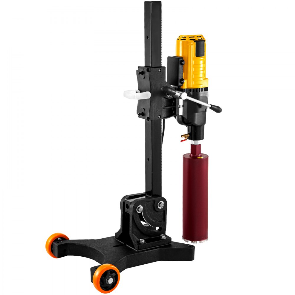 4800W Diamond Concrete Core Drill Machine Vertical Stand Press Drilling & Wheels