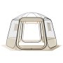 VEVOR Pop up Bubble Tent, 11 x 10.2 ft Waterproof & UV-Resistant, Clear Camping Tent Shelter, Outdoor Garden Dome Igloo Tents with Windows, 540° Panoramic View, for 8-10 Persons Patio Backyard