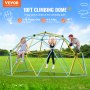 VEVOR Climbing Dome, 10FT Geometric Dome Climber Play Center for Kids 3 to 10 Years Old, Jungle Gym Supports 750LBS and Easy Assembly, with Climbing Grip, Outdoor Backyard Play Equipment for Kids