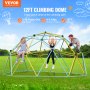 VEVOR Climbing Dome, 12FT Dom Geometric Climber Play Center pentru copii de la 3 la 10 ani, Jungle Gym Suportă 750 LBS și asamblare ușoară, cu mâner de alpinism, echipament de joacă în aer liber pentru copii