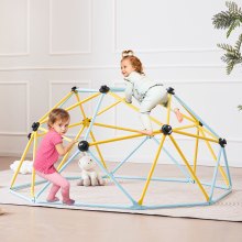 VEVOR Climbing Dome, 6FT Geometric Dome Climber Play Center for Kids 3 to 9 Years Old, Jungle Gym Supports 600LBS and Easy Assembly, with Climbing Grip, Outdoor and Indoor Play Equipment for Kids