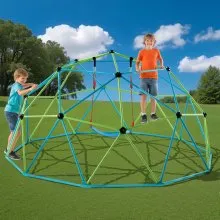 VEVOR Climbing Dome 10FT Geometric Dome Climber Jungle Gym with Swing & Hammock