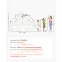 VEVOR Climbing Dome, 10FT Geometric Dome Climber, 1000LBS Loading Jungle Gym Playground with 2 Basketballs & Octopus Net, Easy-Assembly Outdoor Backyard Climbing Equipment for Kids 3 to 10 Years Old