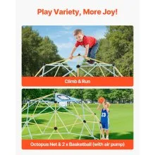 VEVOR Climbing Dome 10FT Geometric Dome Climber 1000LBS Loading Kids Jungle Gym
