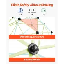 VEVOR Climbing Dome 6FT Geometric Dome Climber 600LBS Loading Kids Jungle Gym