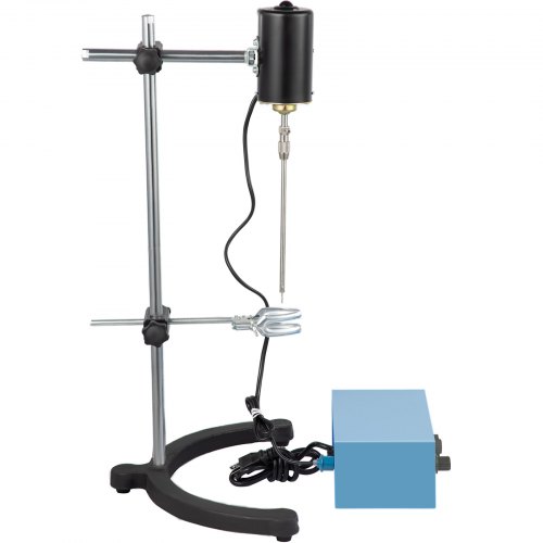 VEVOR Electric Overhead Stirrer Mixer 0-3000 RPM Overhead Stirrer Mixer 100W Overhead Stirrer 0-120 Minutes for Lab Mechanical Mixer
