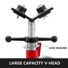VEVOR High Folding Pipe Stand, Model V-Head 1107A Head High Folding Pipe Stand, Steel Jack Stands, 2 Ton Capacity, 28-inch to 51.5-inch Pipe Jack Stand with 2-Ball Transfer