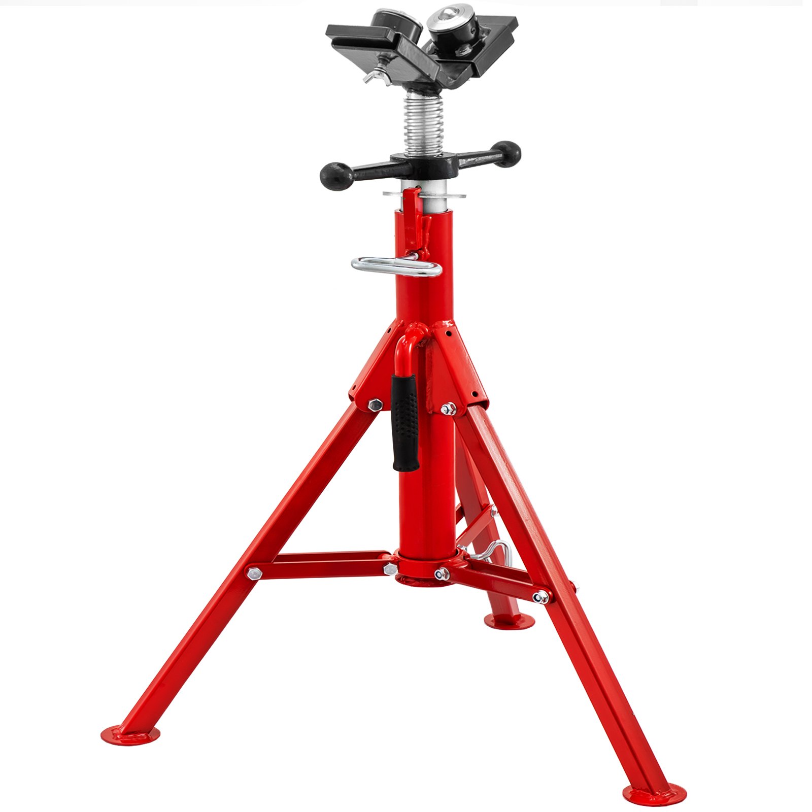 Stojan pro potrubní zvedáky s 2-kuličkovou přenosovou V-hlavou a skládacími nohami 2500LB Nastavitelná výška 28" až 51,5" typ 1107A