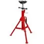 VEVOR Pipe Stand with 4-Ball Transfer V-Head and Folding Legs, 1500LBS Capacity Welding Pipe Stand Adjustable Height 28-52IN 1107A-type Pipe Stand for Welding