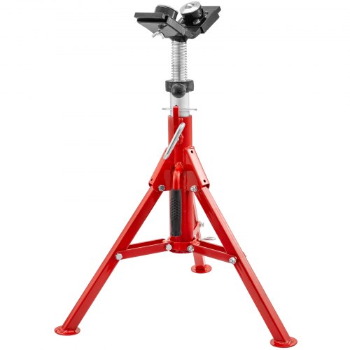 VEVOR Pipe Stand with 2-Ball Transfer V-Head and Folding Legs 1500LB Welding Pipe Stand Adjustable Height 20-37IN 1107C-type Pipe Stands for Welding