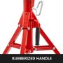 VEVOR Pipe Jack Stand with 2-Ball Transfer V-Head and Folding Legs 1500LB Welding Pipe Stand Adjustable Height 20-37IN 1107C-type Pipe Jacks for Welding