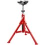 VEVOR Pipe Jack Stand with 2-Ball Transfer V-Head and Folding Legs 1500LB Welding Pipe Stand Adjustable Height 20-37IN 1107C-type Pipe Jacks for Welding