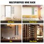 VEVOR Wall Mounted Wine Rack, 12 Bottles Wine Holder Towel Rack, Black Steel Vertical Wine Rack, Modern Decorative Wall Mounted Wine Bottle Holder, Forward Design Simple Storage Wall Rack 48x6x1 In