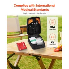 Survival First Aid Kit 250 Pieces Emergency Medical Trauma Bag for Camping Home