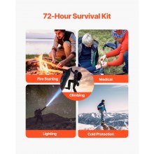 Survival First Aid Kit 250 Pieces Emergency Medical Trauma Bag for Camping Home