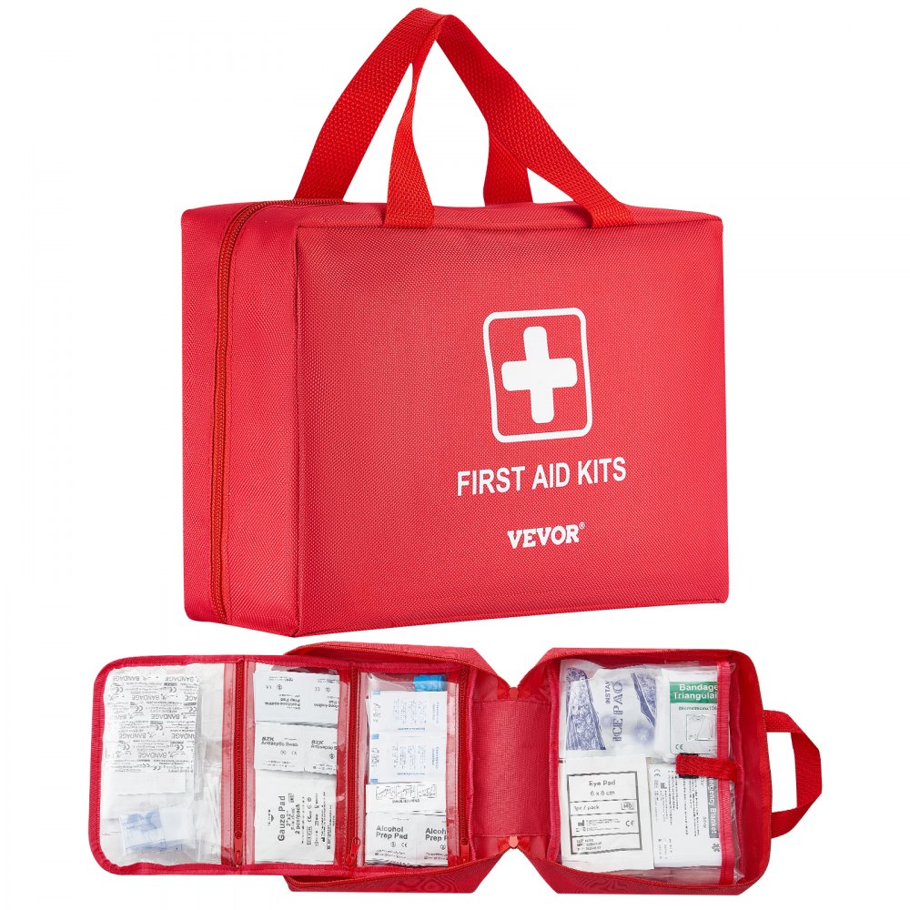 VEVOR First Aid Kit, 420 Pieces, 600D Nylon Large Survival First Aid Bag, Emergency Medical Supplies, for Home, Car, Office, Travel, Camping, Truck, Hiking, Sports, Vehicle and Outdoor Emergencies