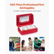 VEVOR First Aid Kit 500 Pieces Large Survival Bag Emergency Medical Supplies