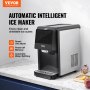 VEVOR Countertop Ice Maker, 62lbs in 24Hrs, Auto Self-Cleaning Portable Ice Maker with Water Filling Pipe, Water Filter and Drainpipe, Automatic Water Refill Ice Machine for Home Kitchen Office Party