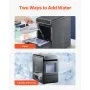 VEVOR Nugget Ice Maker, 37lbs/24H Pebble Ice Maker with Self Cleaning, Chewable Ice Maker with Ice Scoop and Basket, Stainless Steel Ice Machine with Convenient Ice Transfer for Home Kitchen Office